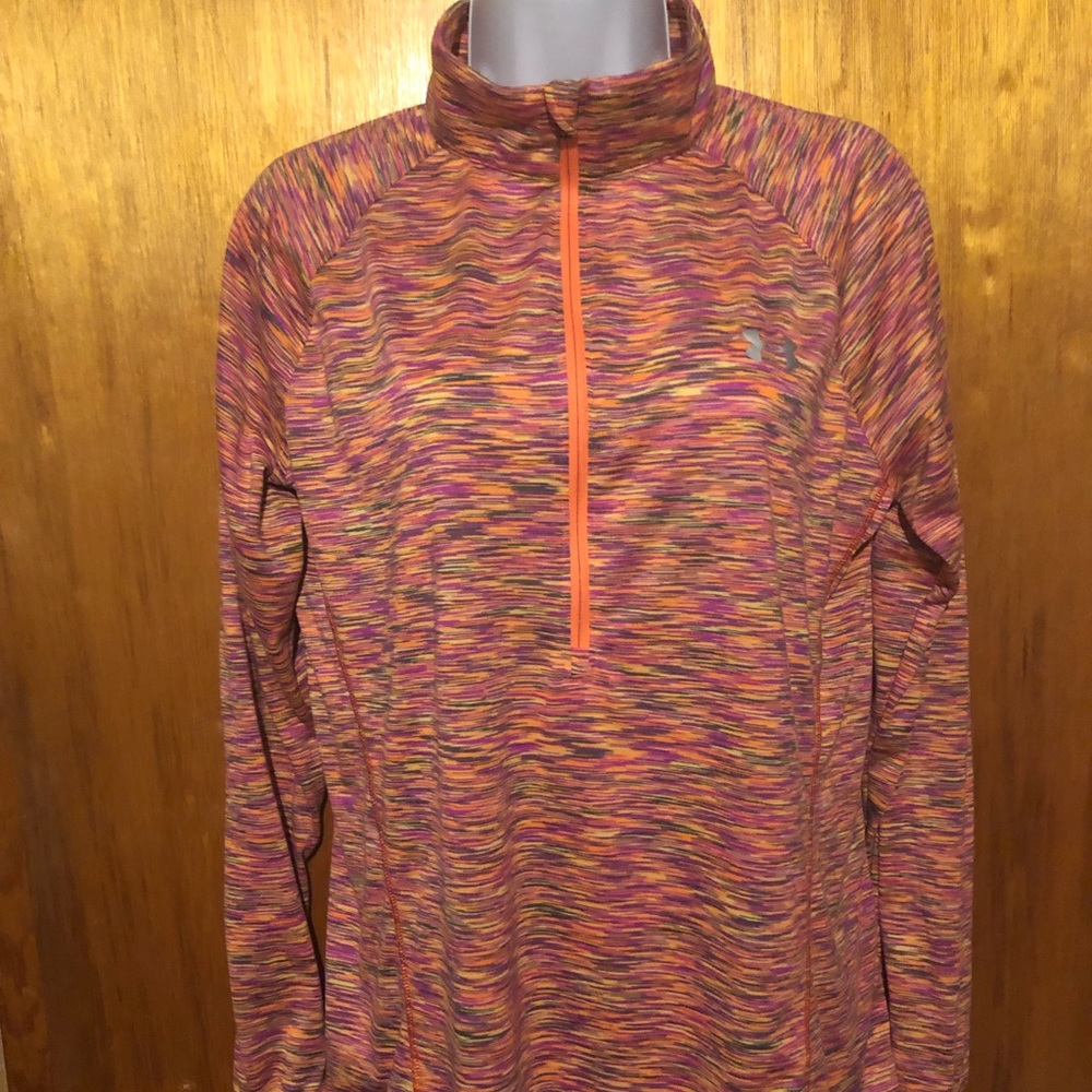 Under Armour Fitted 1/2 Zip Long Sleeve Top Size L